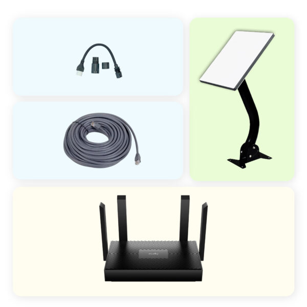 Starlink Mini Accessories Bundle (Cudy AX1500 Wifi 6 Router + High Quality CAT6 Cable + Waterproof Cable Extension + Wall Mount)